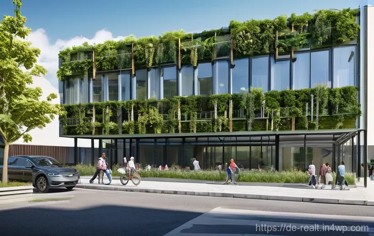 상업용 부동산의 자산 관리 방법 - **Prompt: Futuristic Urban Commercial Hub with Integrated Digital Management**
    A wide-angle, vib...