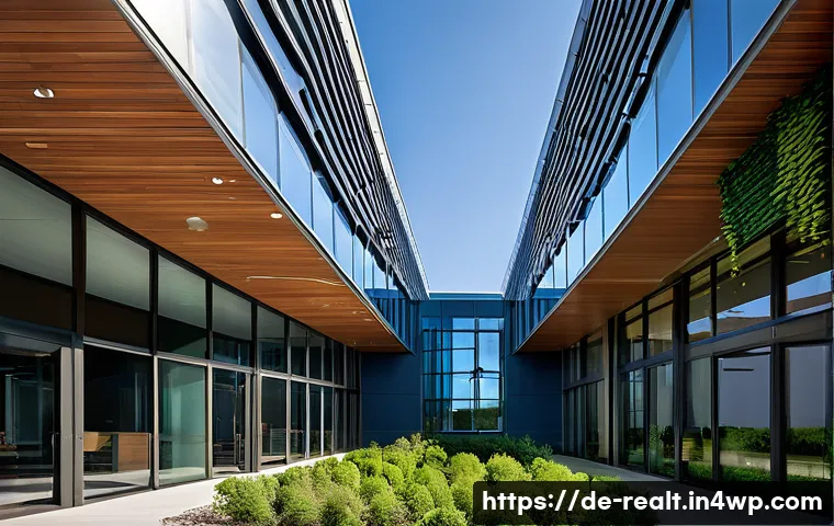 상업용 부동산 운영 관리의 중요성 - **Prompt:** A state-of-the-art commercial office building exterior, showcasing sustainable architect...