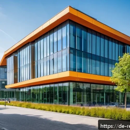 Home 17 상업용 부동산 투자에 대한 일반적인 오해 - A modern commercial office building in a vibrant German metropolitan area, showcasing sleek glass fa...